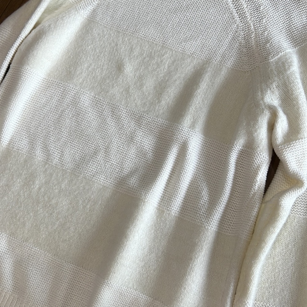 Joe Fresh White Striped Sweater Crewneck XS - Picture 10 of 11